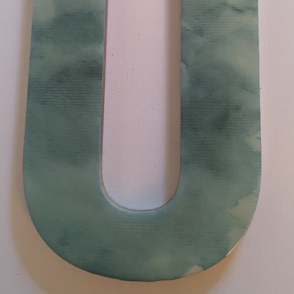 NWT Blue Sky Big Letter 'O' Marbled Alphabet Sign Fall Michael's Wall Home Decor - Picture 2 of 11